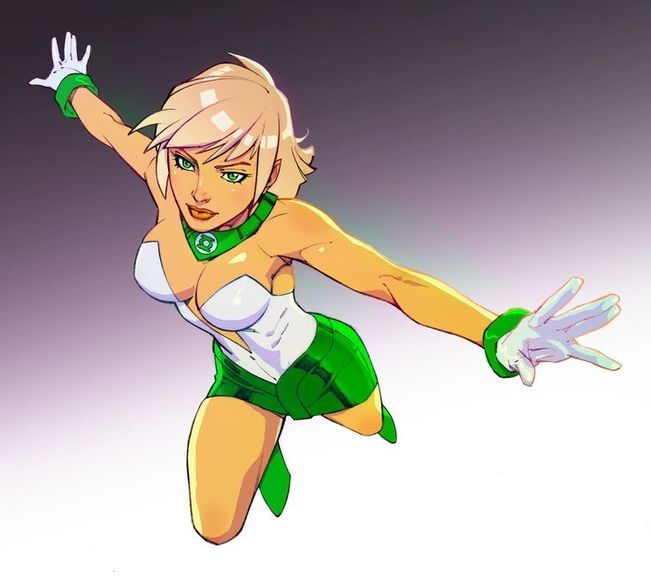 Power girl green lantern take