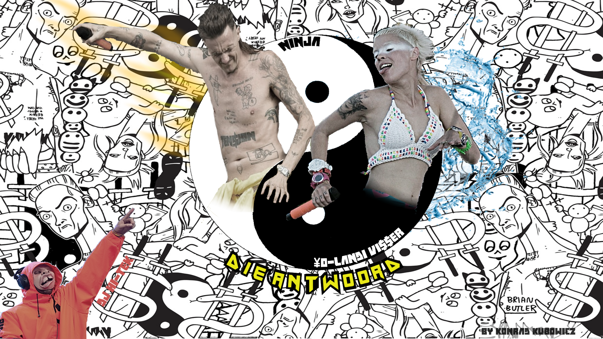  Die Antwoord Yolandi Visser , Ninja and DJ HI-TEK