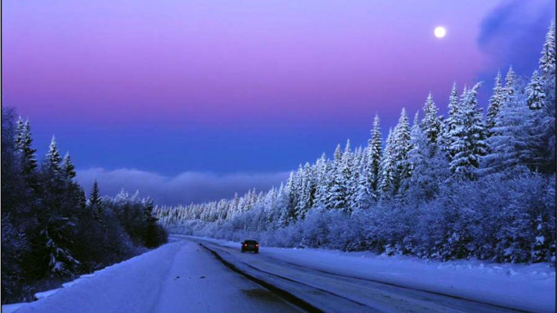  Purple  Sunset  over Winter  Road Image ID 10029 Image Abyss