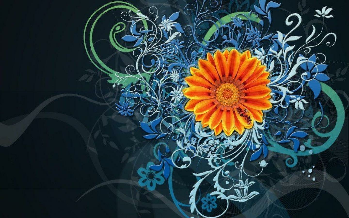 orange flower artistic flower Image