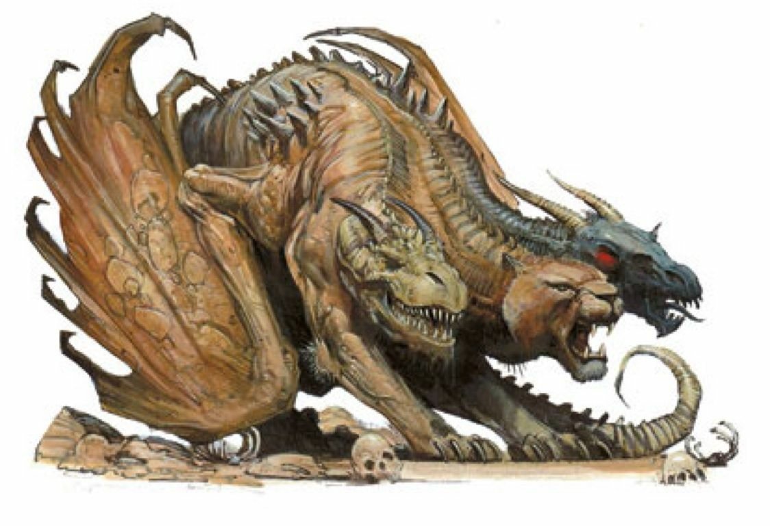  mythical creature with three heads