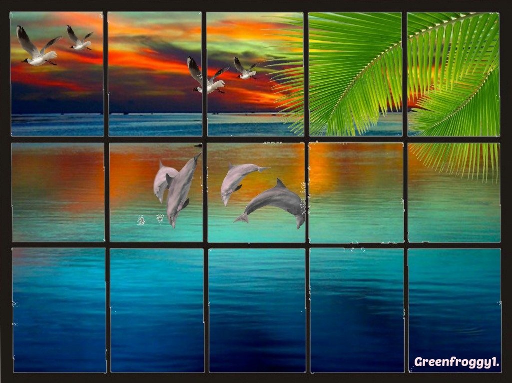  SUNSET THOUGH WINDOW