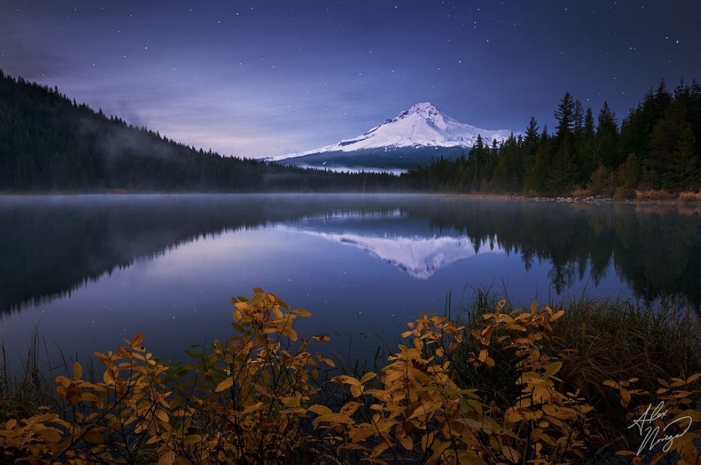 Mount Hood, Oregon at Twilight in Autumn Image Abyss