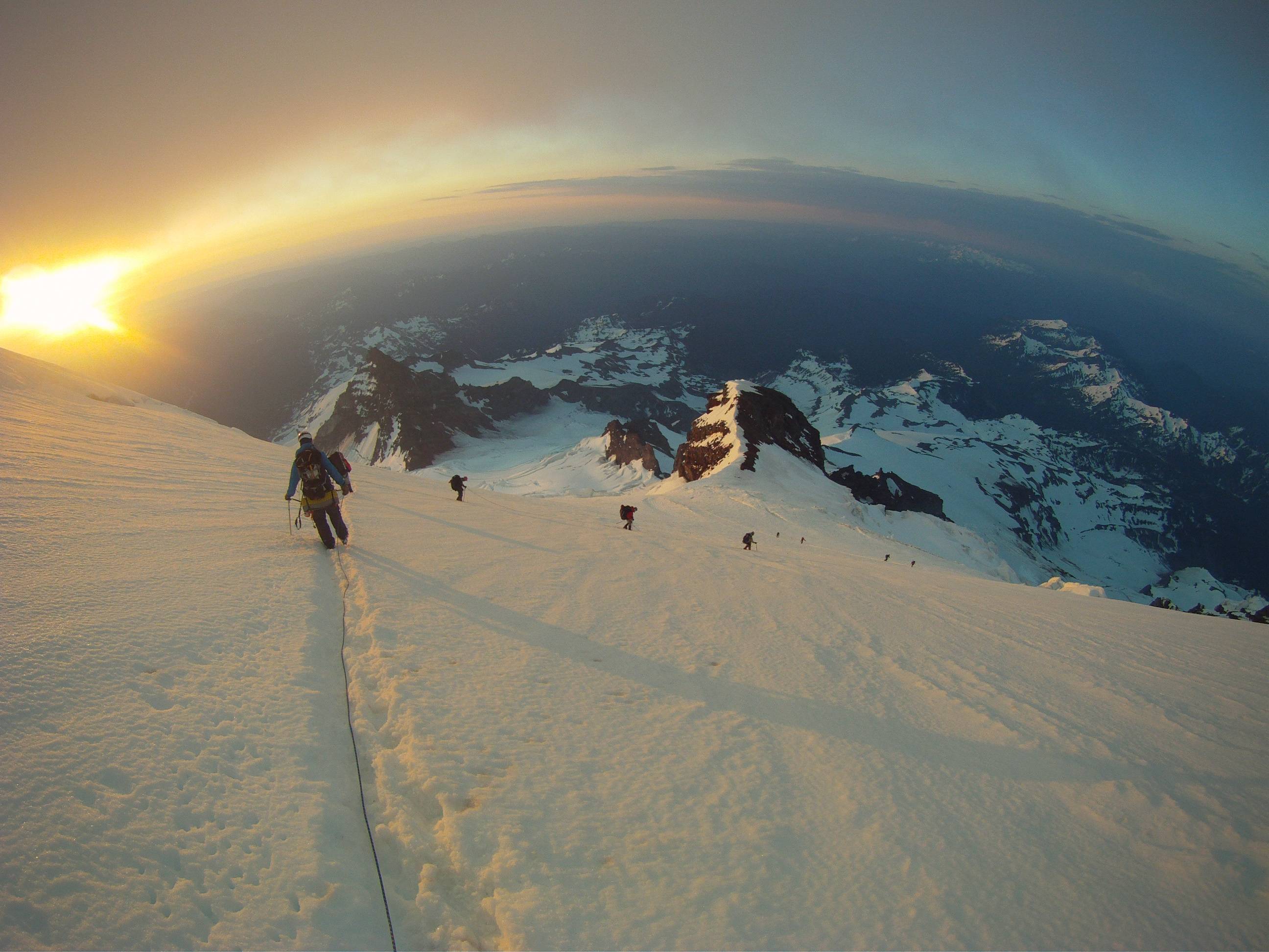 Mount Rainier, Washington. The view from the height of 8000 
