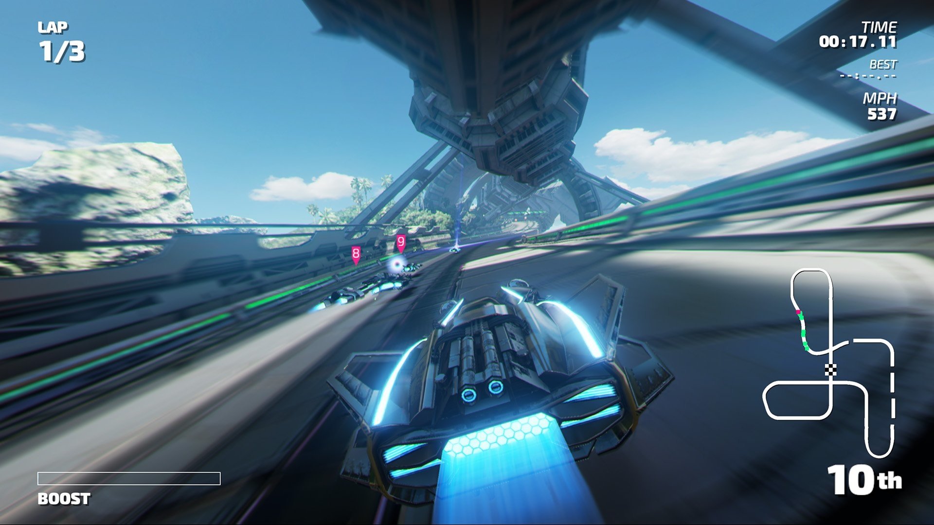 video game fast rmx futuristic racing Sci Fi racing game Image