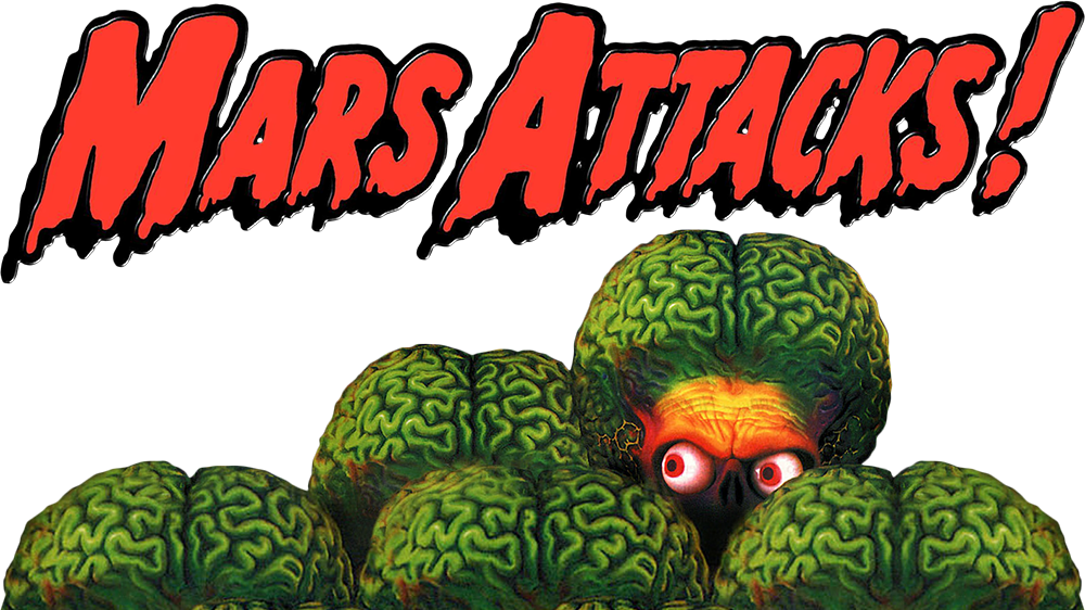 30 mars attack. Марс атакует взрыв мозга. Марс атакует на рабочий стол. Mars Attacks logo. Марс атакует PNG.