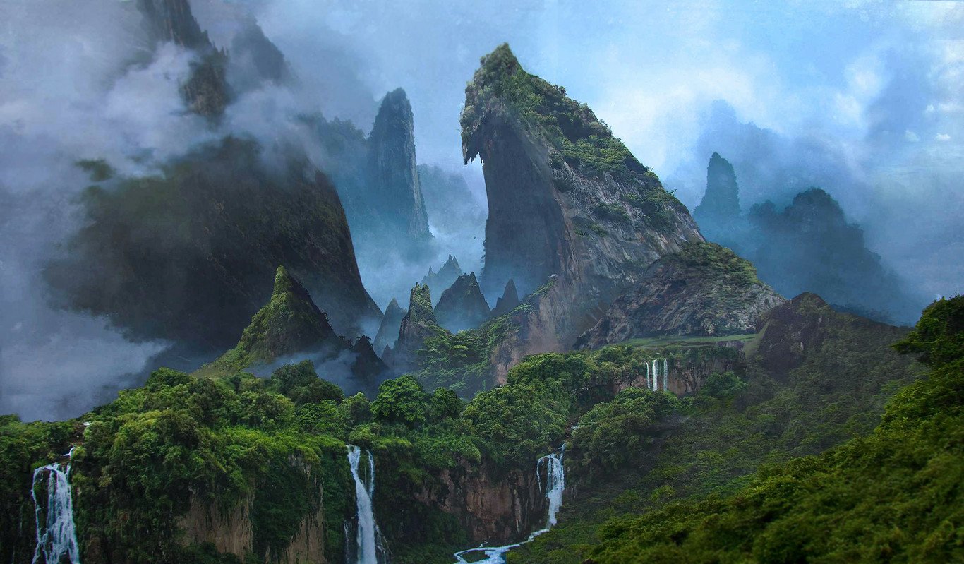 Download Fog Mountain Earth Nature Waterfall Image