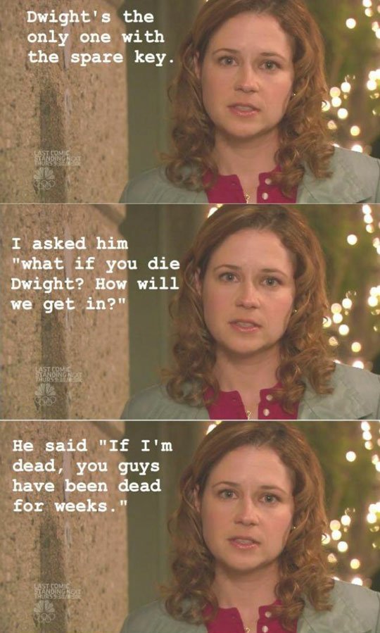 TV Show The Office (US) Pam Beesly Dwight Schrute quote Image