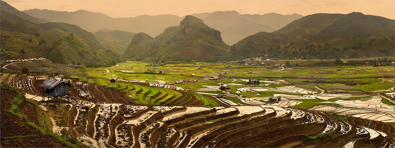 Landscapes by Yury Pustovoy rice fields of China