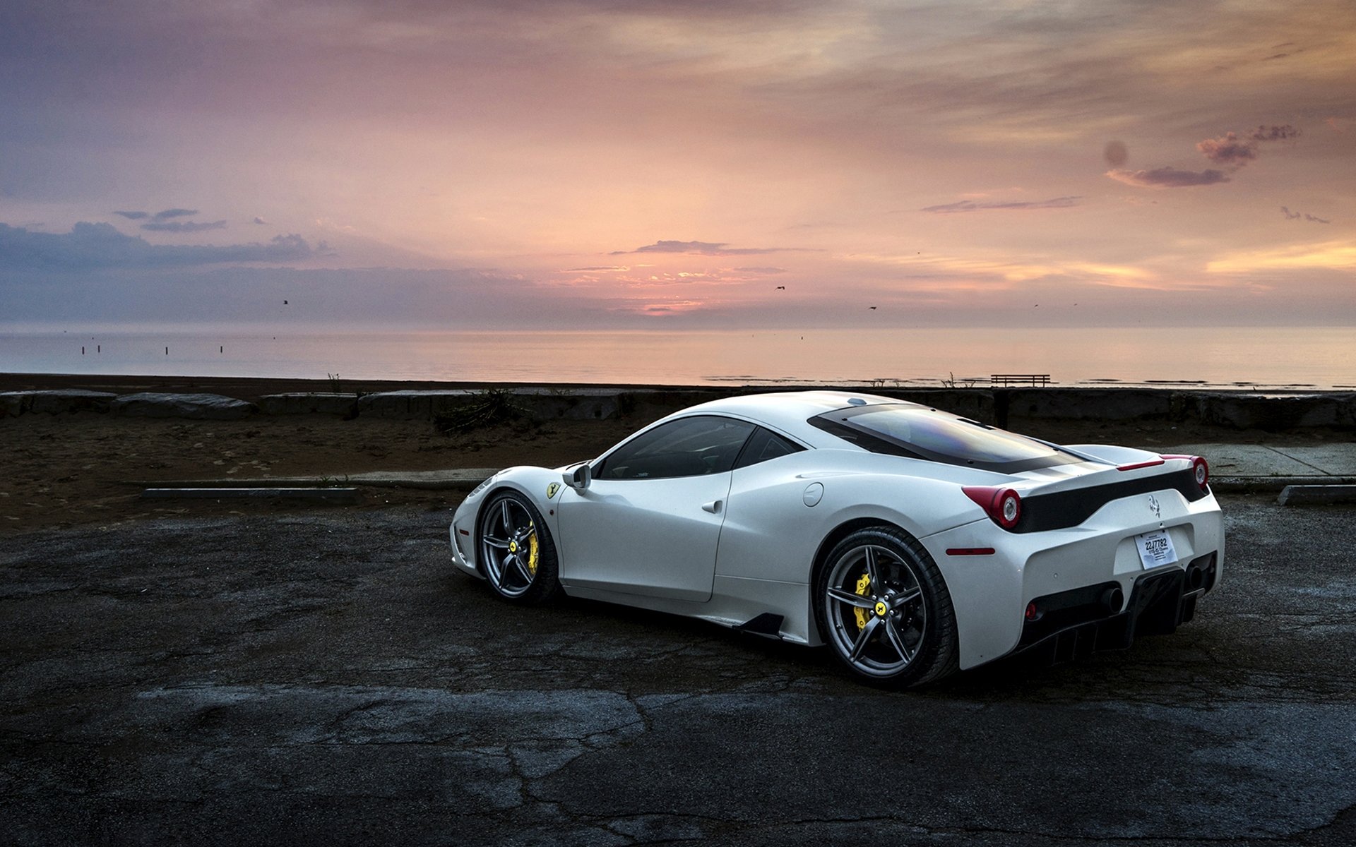 White Ferrari 458 Italia Image Abyss