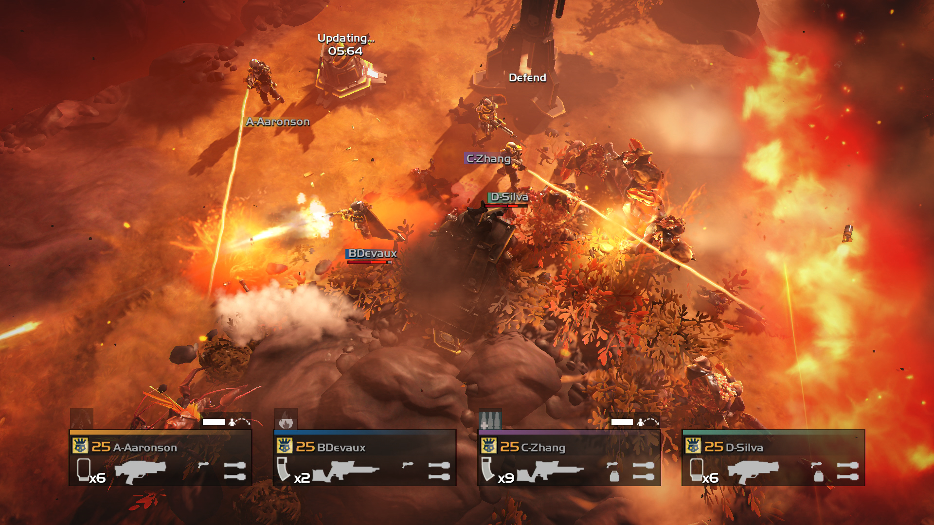 video game Helldivers multiplayer explosion Image