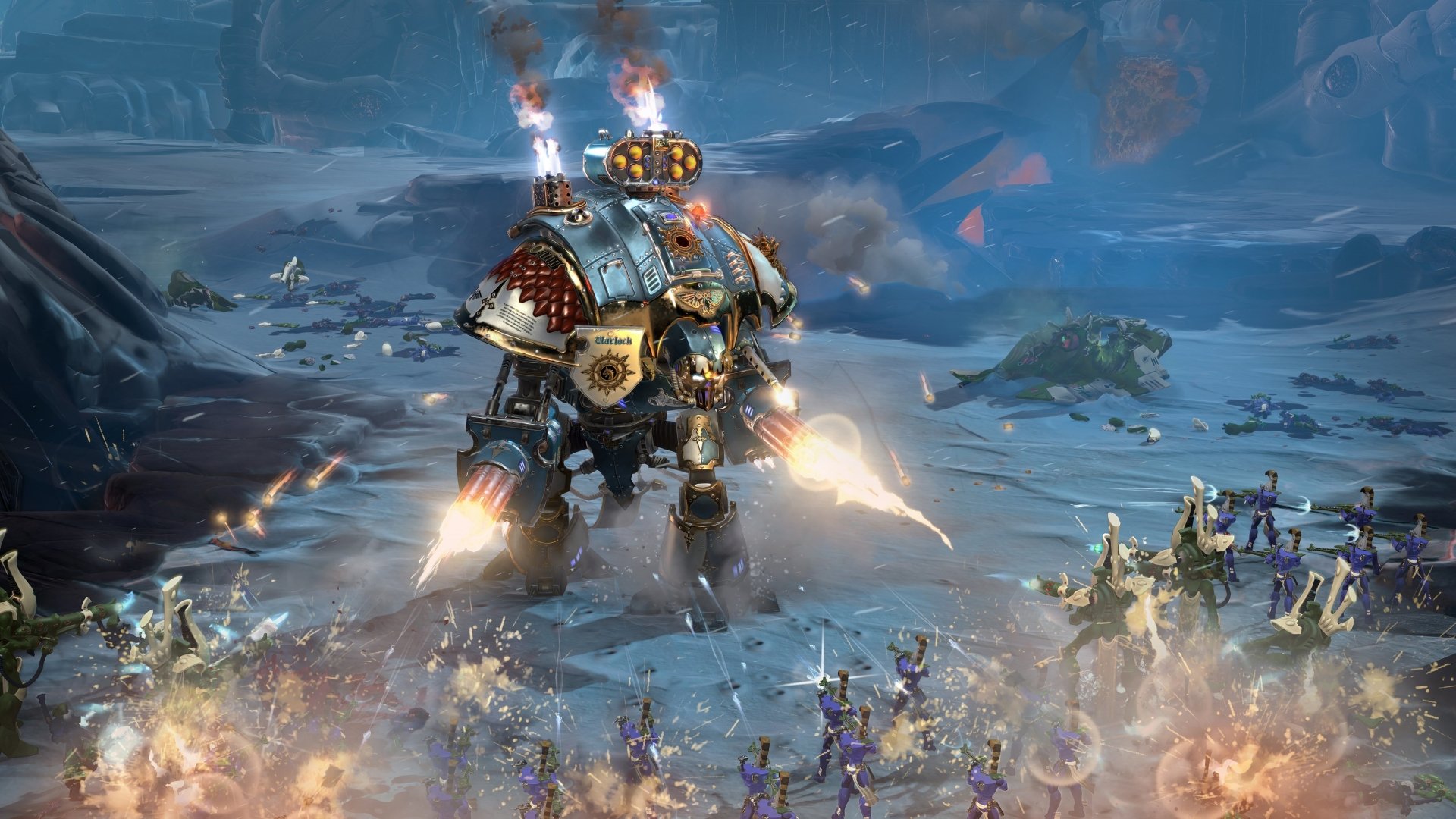 video game Warhammer 40,000: Dawn of War III Mech battle Sci Fi Image