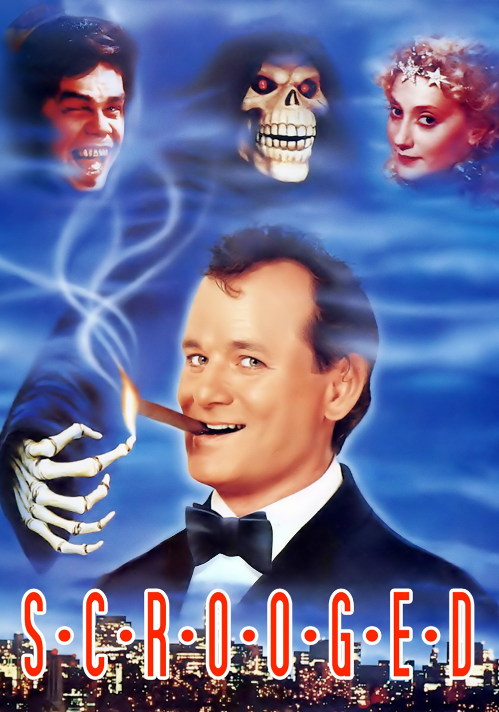 Новая рождественская сказка 1988. Scrooged 1988. Scrooged 1988 Постер. Новая Рождественская сказка Scrooged, 1988 Постер.