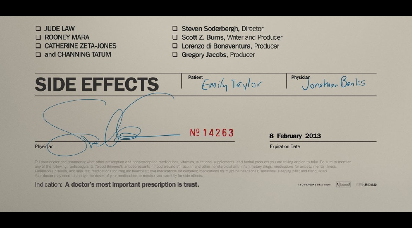 movie Side Effects Image
