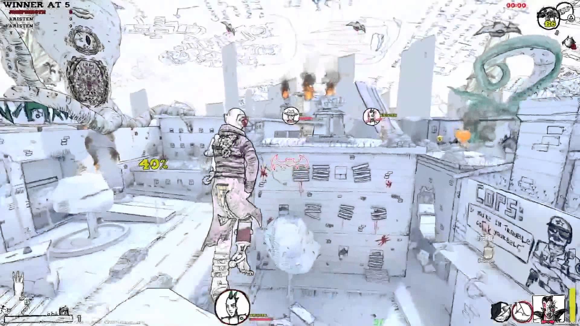 video game Drawn to Death animated graffiti urban Image