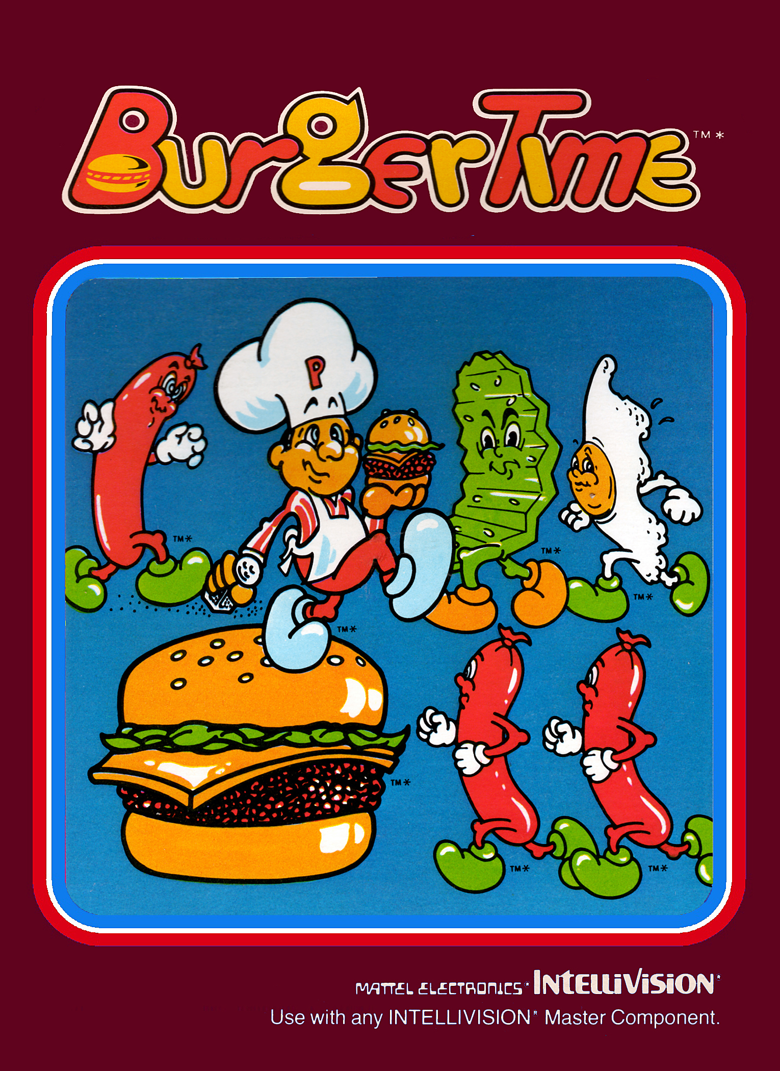 BurgerTime Video Game Box Art - ID: 12994 - Image Abyss.
