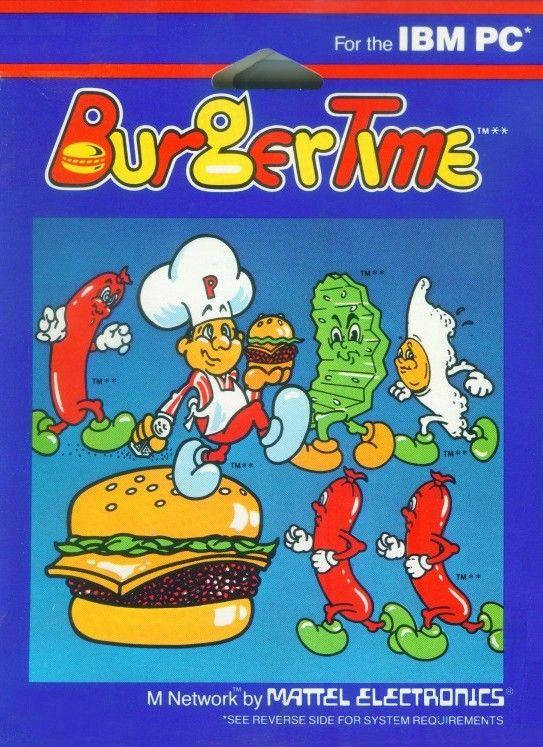 View, Download, Rate, and Comment on this BurgerTime Video Game Box Art.