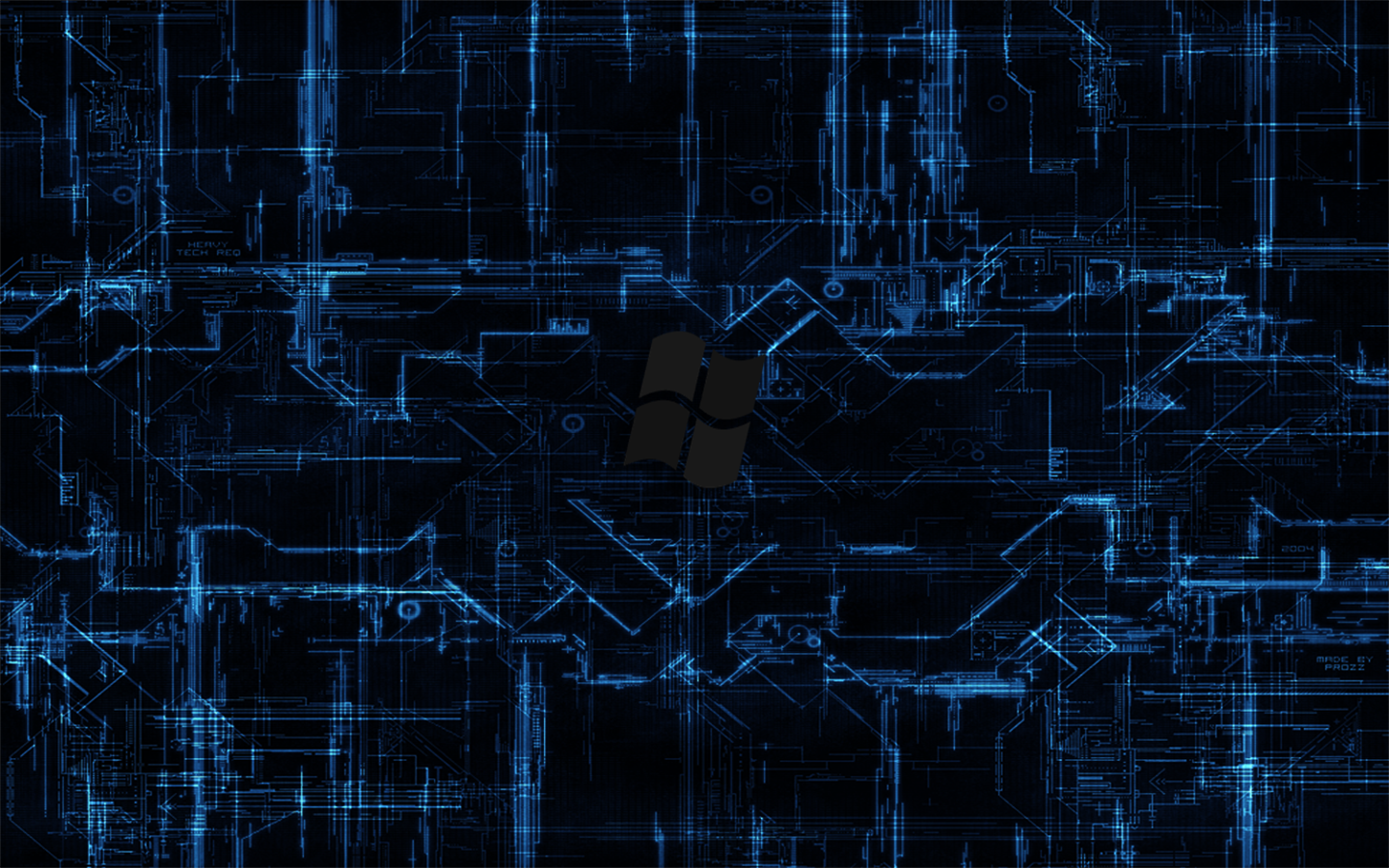 Dark blue circuit-board grid with glowing lines and a faint Windows logo at center, evoking technology and digital infrastructure.