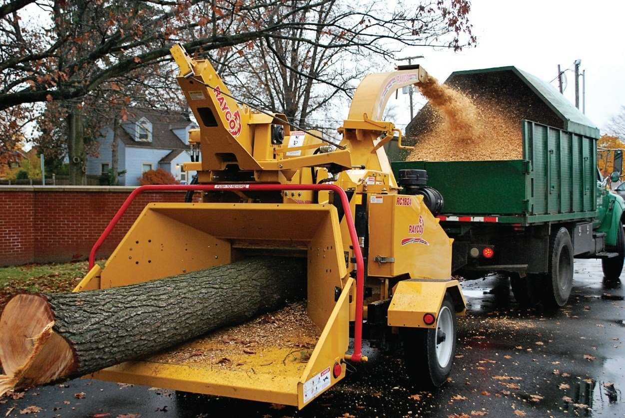 vehicle wood chipper tree removal Landscaping Image