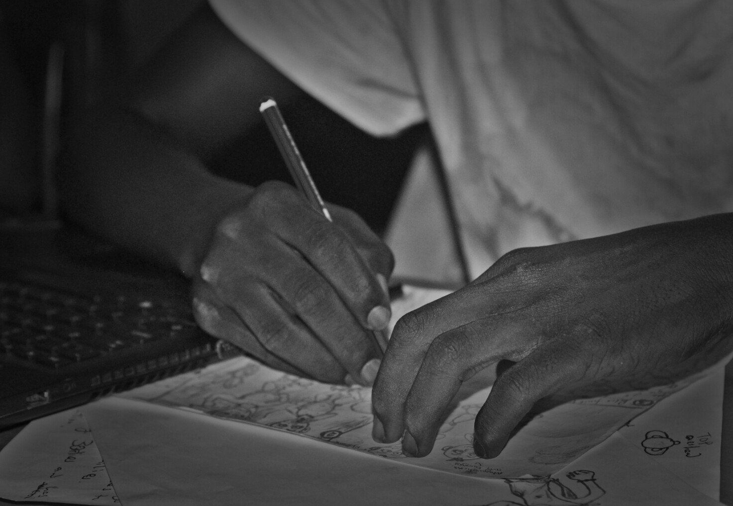  Artistic, Solomon Grey scale drawing