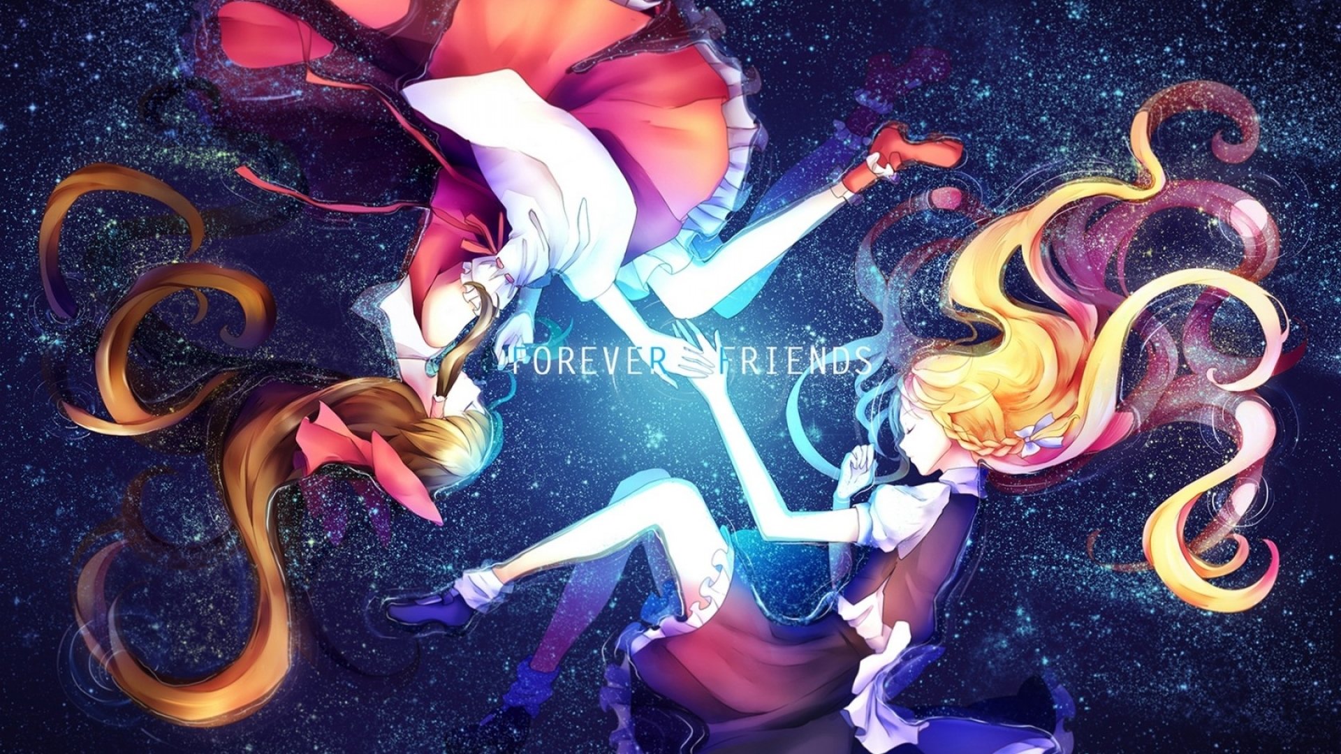 Marisa Kirisame Reimu Hakurei Anime Touhou Image