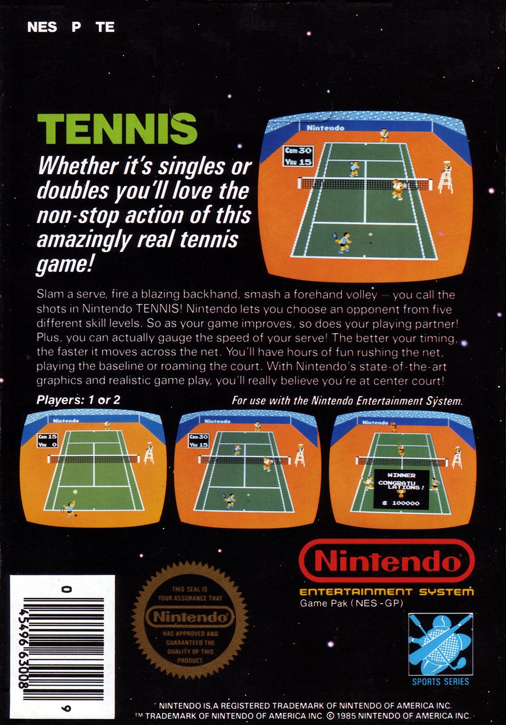 video game tennis Image