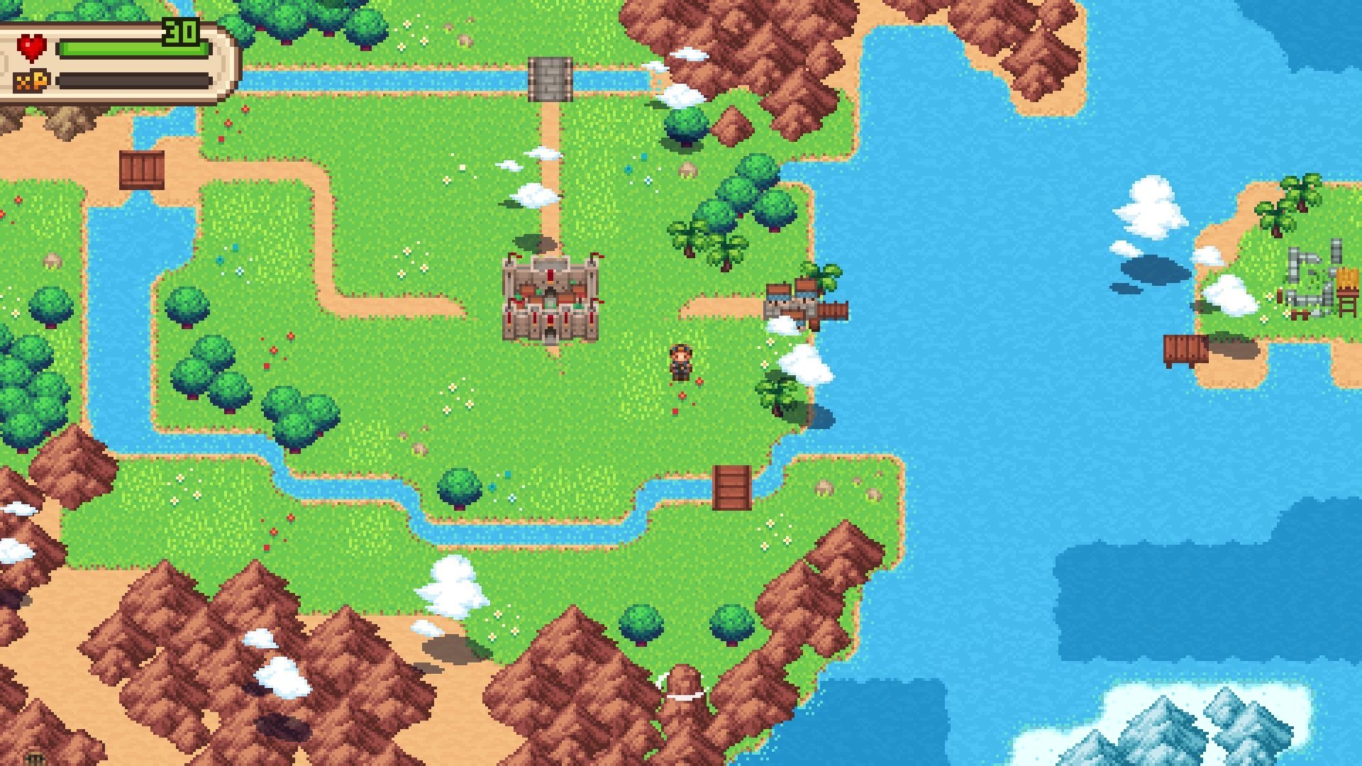 video game Evoland 2 map adventure pixel art Image