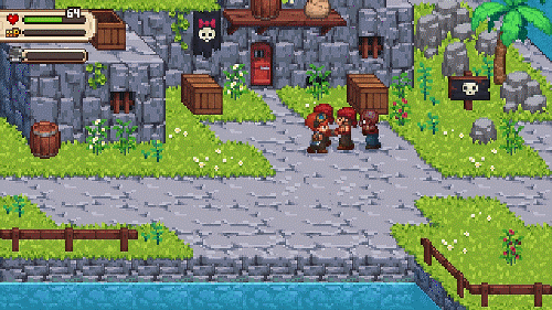 video game Evoland 2 pirate adventure pixel art Image
