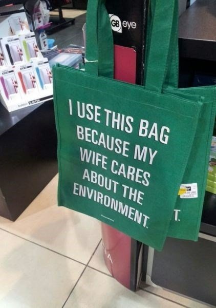 funny Wife bag environment green Image