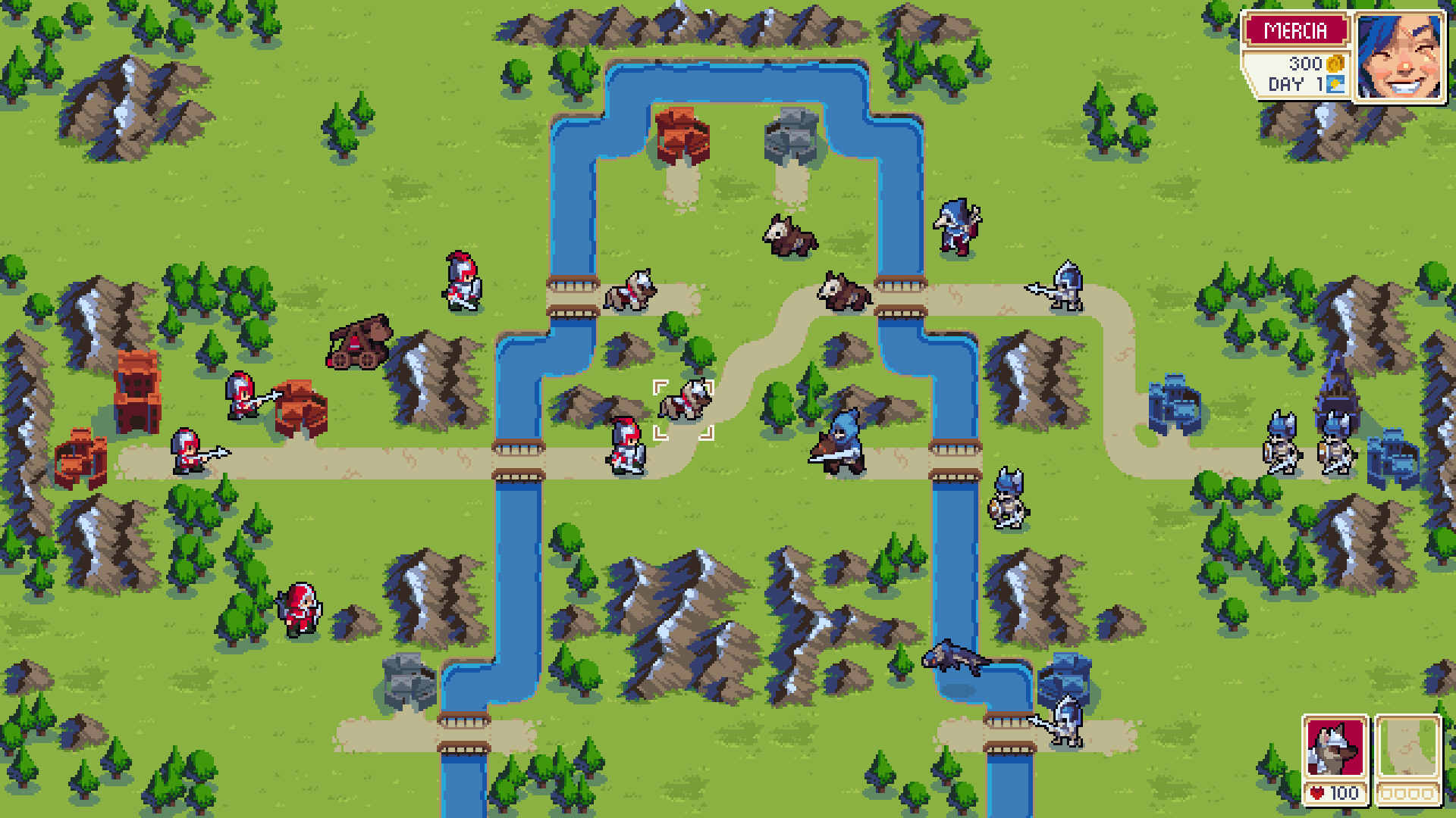 video game Wargroove strategy game Turn-Based pixel art Image