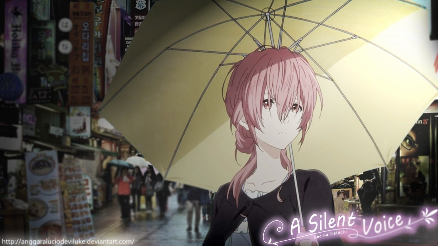 A Silent Voice: Under the Yellow Umbrella in Anime Streets — free download