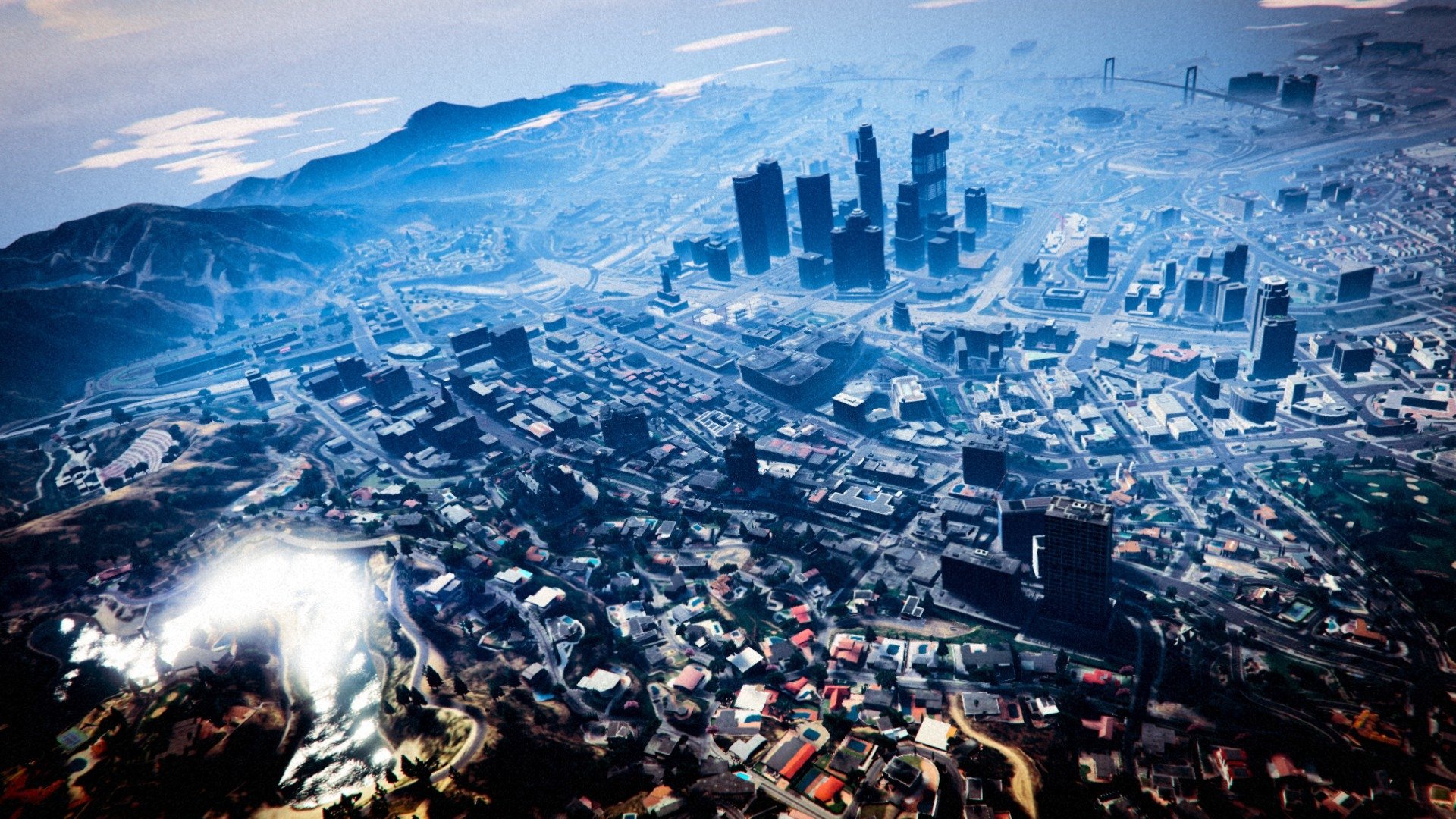 city skyscraper Los Santos video game Grand Theft Auto V Image