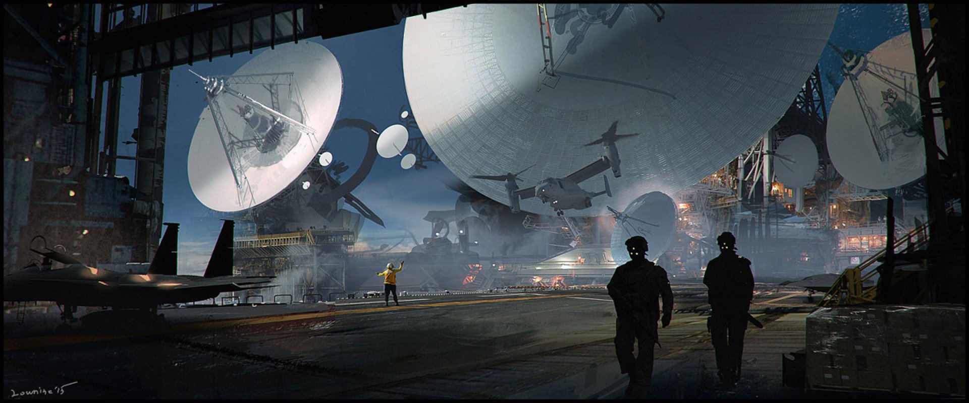 soldier airplane radar military artistic Image