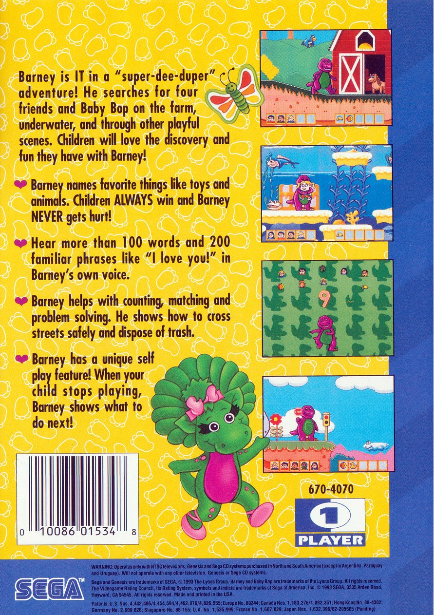 video game Barney's Hide & Seek Game Image