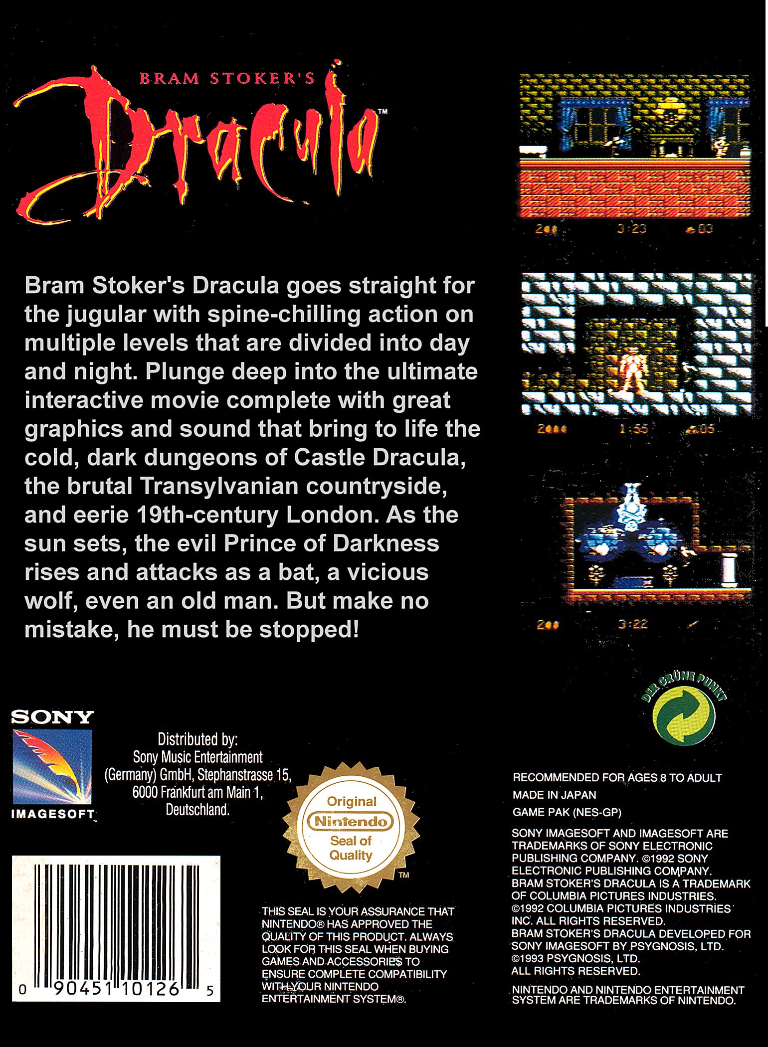 video game Bram Stoker's Dracula Image