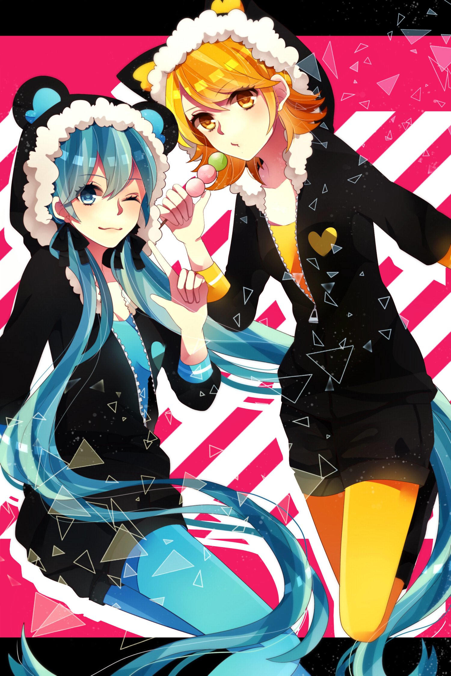  Hatsune Miku &amp; Kagamine Rin - Kunoichi Demo Koi ga Shita