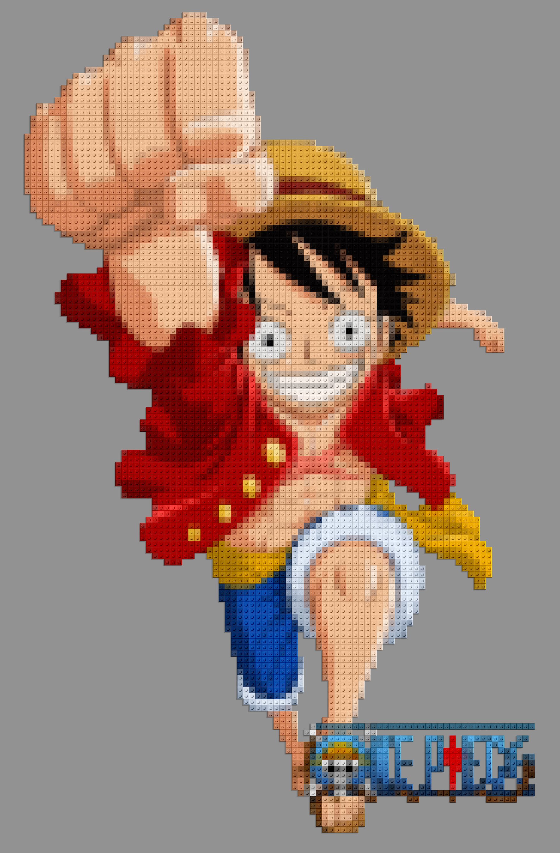 monkey d luffy lego