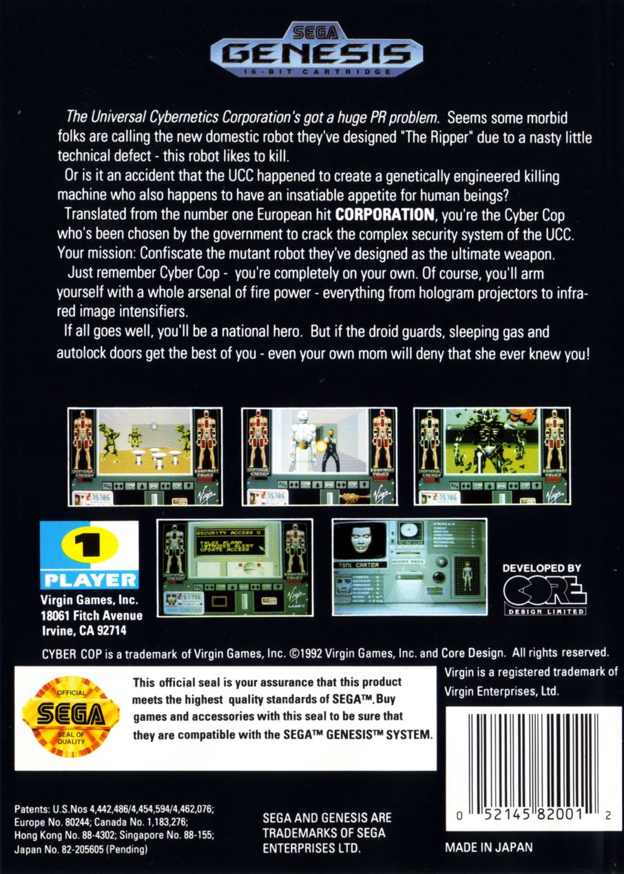 video game Cyber-Cop Image