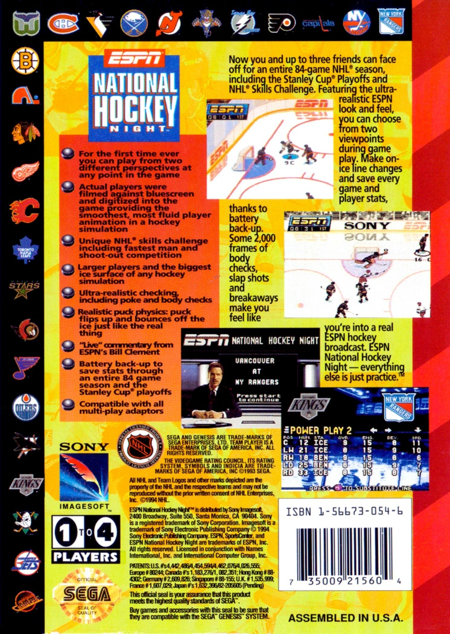 video game ESPN National Hockey Night Image