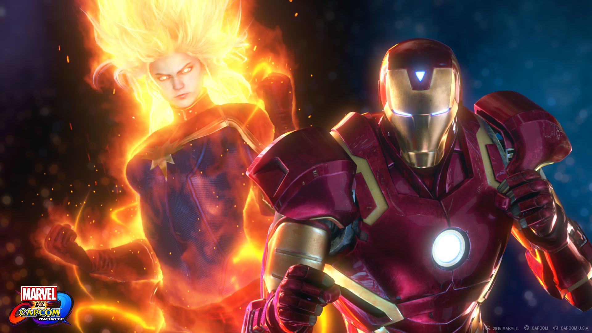 Download Captain Marvel Iron Man Video Game Marvel Vs. Capcom: Infinite Image