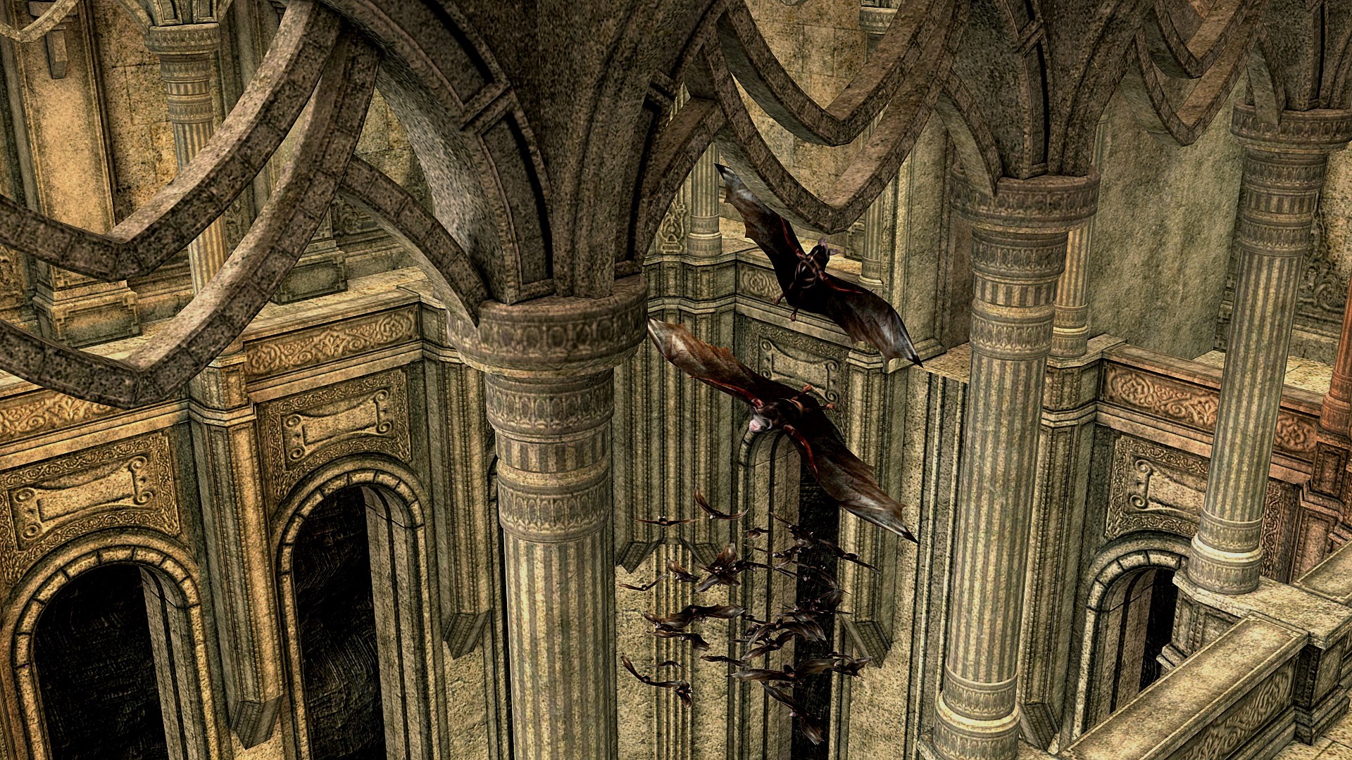 Bats in Gothic Castle