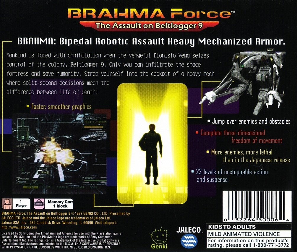 video game BRAHMA Force: The Assault on Beltlogger 9 Image
