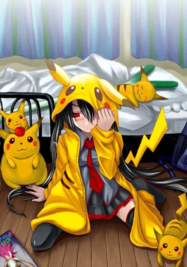 Zatsune Miku in a Pikachu Hoodie