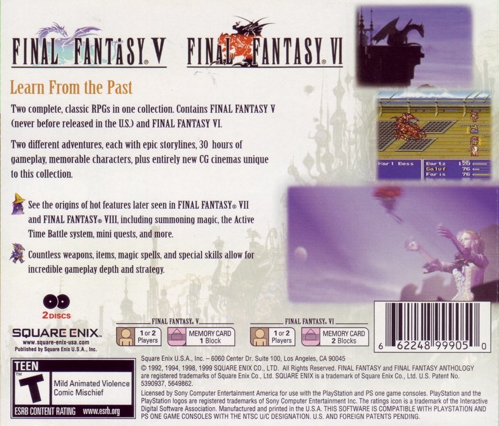 video game Final Fantasy Anthology Image