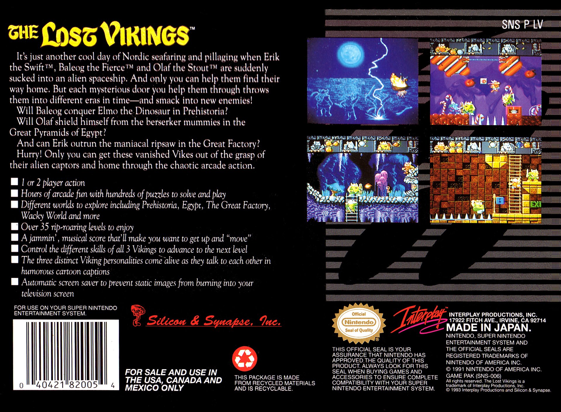 video game The Lost Vikings Image