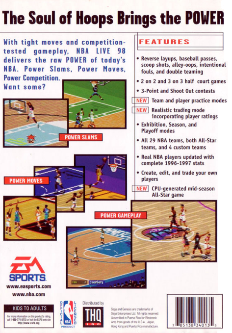 video game NBA Live 98 Image