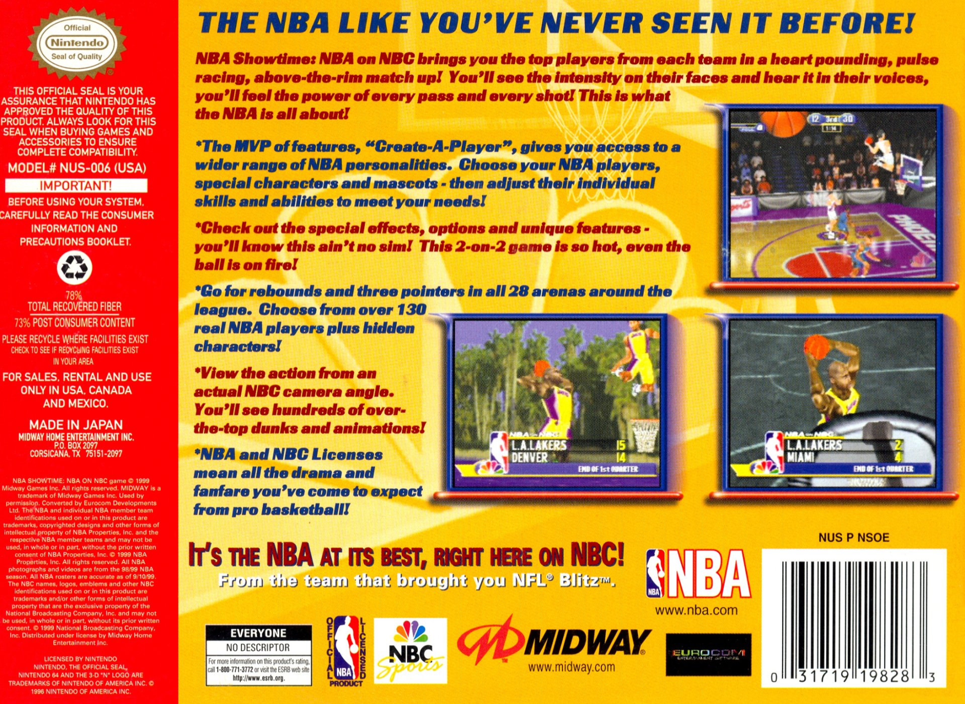 video game NBA Showtime: NBA on NBC Image