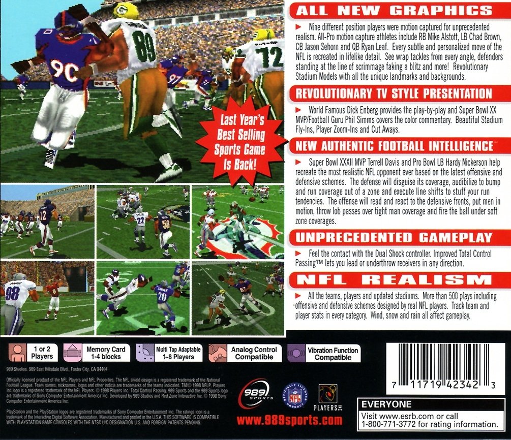 video game NFL Game Day 99 Image