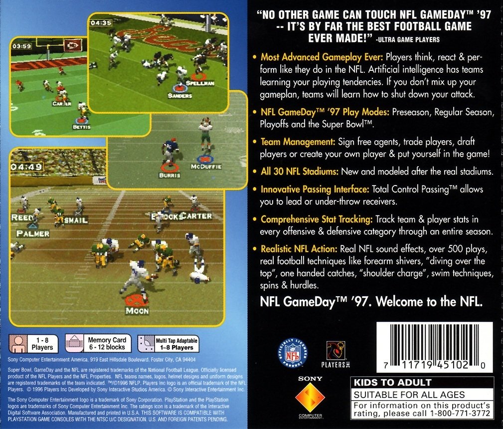 video game NFL Game Day 97 Image