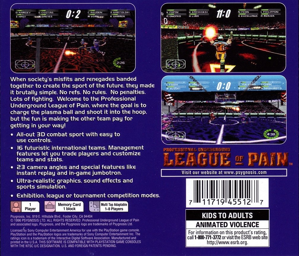 video game Professional Underground League of Pain Image